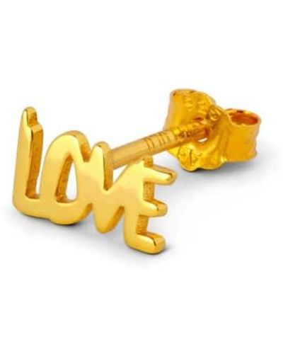 Lulu Word Love 1 Pcs Earring - Giallo