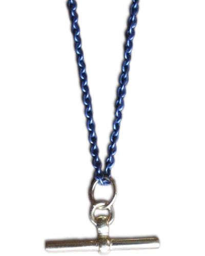 CollardManson T Bar Chain Necklace - Metallizzato