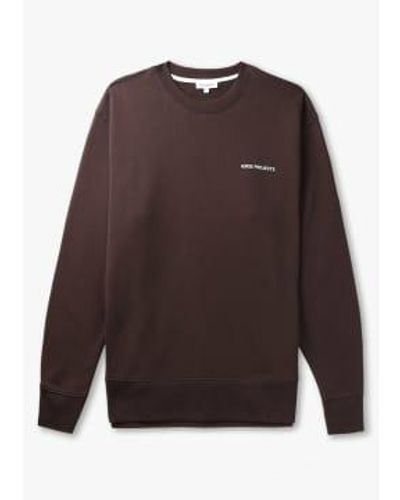 Norse Projects S Arne Relaxed Organic Logo Sweatshirt - Brown