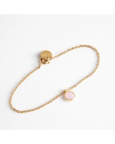 Dlirio Quartz Stone Bracelet Rosa Cuarzo - Metallic