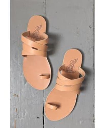 Ancient Greek Sandals Sandales en cuir naturel gordia - Gris