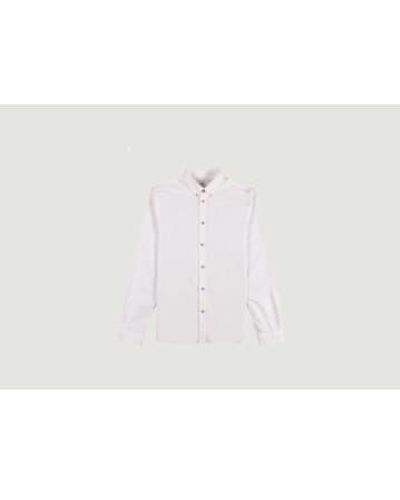 Cuisse De Grenouille Klassisches Oxford -Baumwollhemd - Weiß