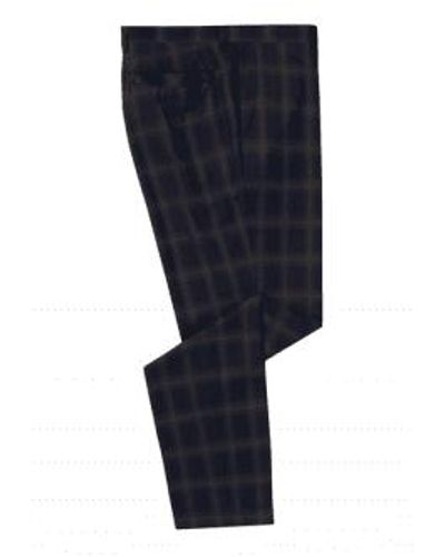 Remus Uomo Check Trouser - Blu