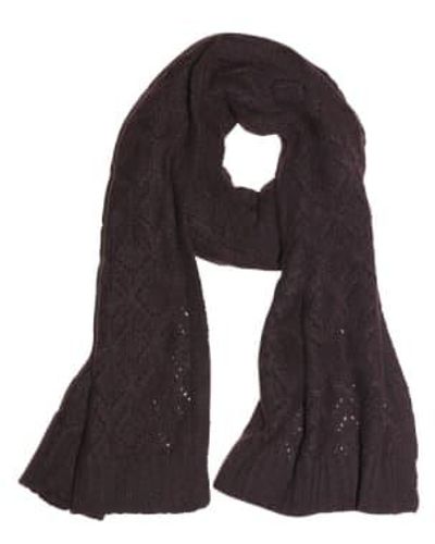 Cashmere Fashion Engage Cashmere Scarf Pattern Knit One-size / - Black