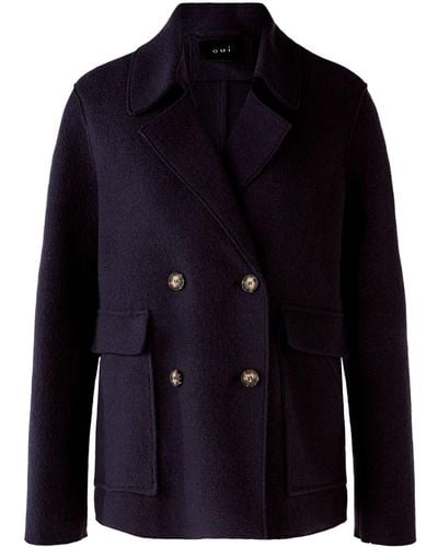 Ouí Jacket Boiled Wool Navy - Blue