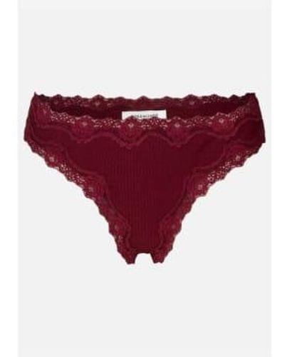 Rosemunde Silk Hipster With Lace Cabernet S - Purple