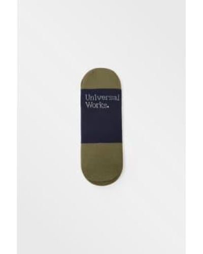 Universal Works No mostrar calcetines marino / oliva - Azul