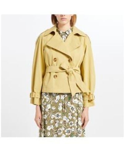 Marella Uragano chaqueta zanja recortada col: pistacho ver, tamaño: 10 - Metálico