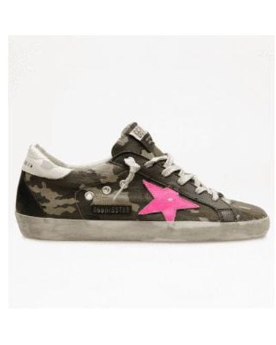 Golden Goose Super star camouflage sneakers - Grün