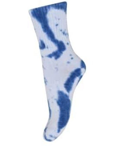mpDenmark : adler tie -dye calcetines - Azul