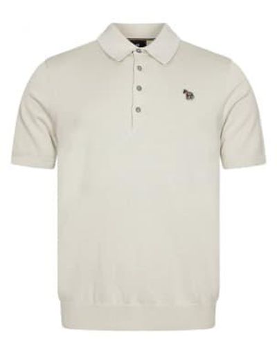 PS by Paul Smith Ps S/s Zebra Jumper Polo M - Natural