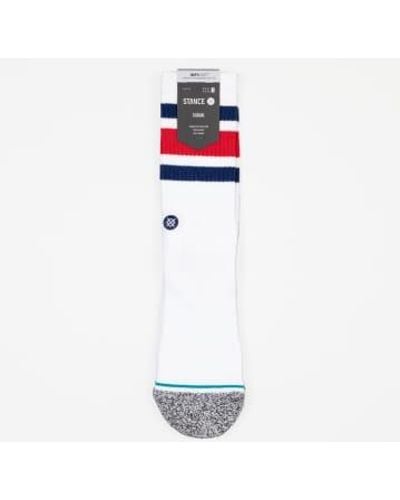 Stance Boyd Staple Socks In L - White