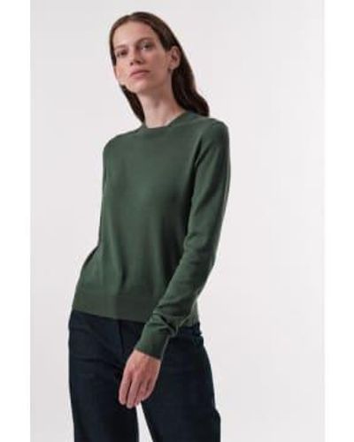 Lanius Round Neck Sweater Dark - Verde