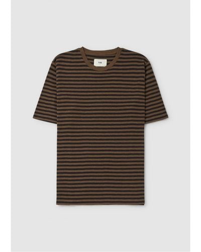 Folk S Classic Stripe T-shirt - Brown