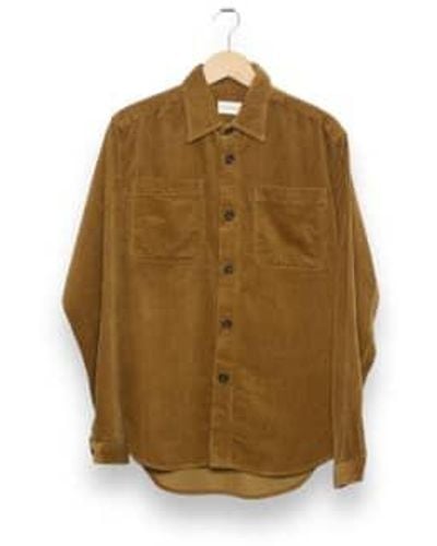 Oliver Spencer Treviscoe Shirt Hudson Cord - Brown