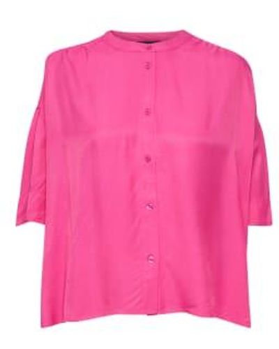 Soaked In Luxury Cattie Blouse Fedora - Rosa
