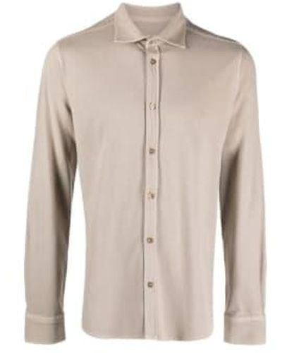 Circolo 1901 Super Soft Stretch Cotton Jersey Shirt - Natural