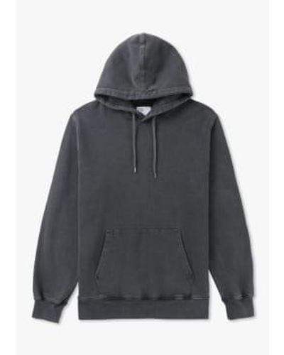 COLORFUL STANDARD Herrenklassiker hoodie in verblasstem schwarz - Grau