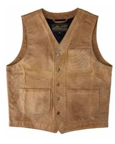 Pike Brothers 1937 Roamer Vest Cotton Waxed Tan L - Brown