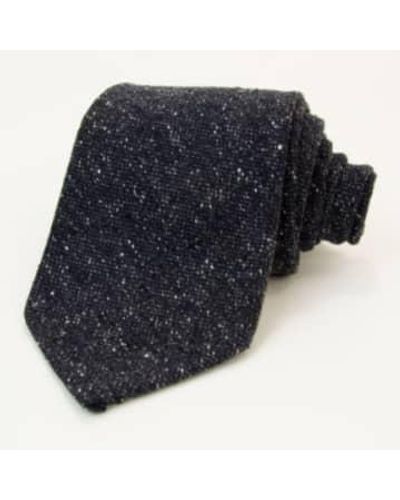 40 Colori Cravate mélange de laine et soie - Bleu