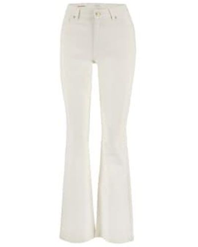 Zusss Flared Jeans Off Small - White