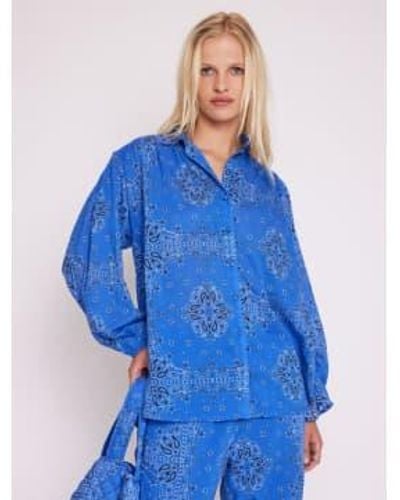 Berenice Camisa impresa gran tamaño Canila - Azul
