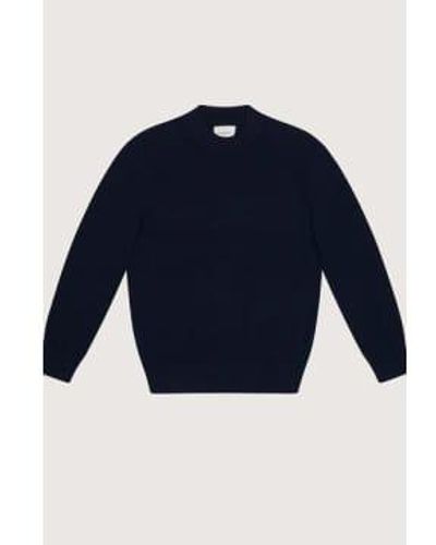 Circolo 1901 Blue Turtle Neck Sweater In Wool And Alpaca Blend Fabric Cn4198