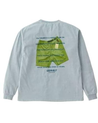 Gramicci G-short Long Sleeve T-shirt Smoky Slate Pigment Medium - Gray