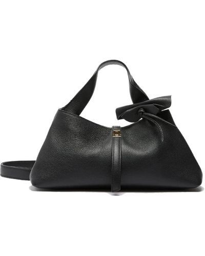 Weekend by Maxmara Zampata Leather Baguette Bag - Black