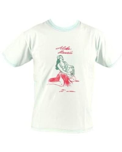 WILD DONKEY Camiseta Aloha Uomo Torquise - Blanco