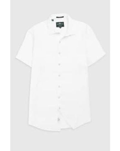 Rodd & Gunn Rodd And Gunn Palm Beach Short Sleeve Linen Shirt In Snow Lp6266 - Bianco