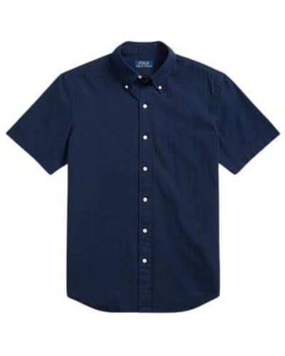 Ralph Lauren Swear Short Sleeve Sports Shirt M Navy - Blue
