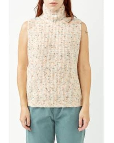 Bellerose Multi Lattem Knit Vest - Natural