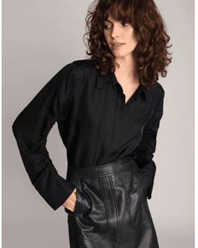 Munthe Leslea silk shirt - Noir
