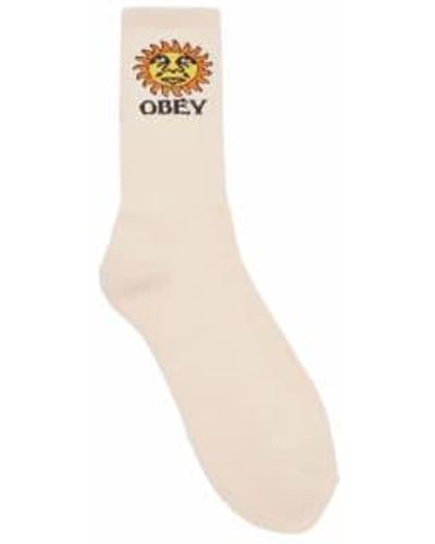 Obey Sunshine Socks - Natural