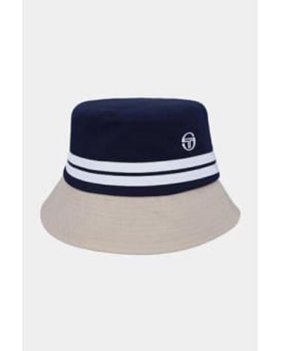 Sergio Tacchini Stonewoods Bucket Hat Maritime /hummus One Size - Blue