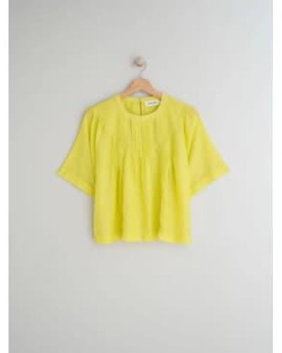 indi & cold Fluorescent Blouse M - Yellow