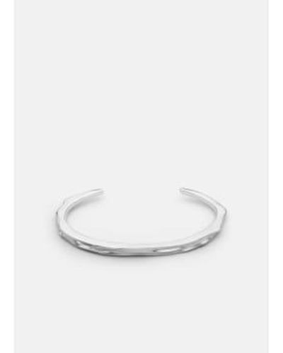 Skultuna Opaque Bracelet Matte Steel L - White