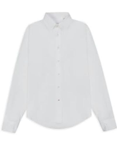 Burrows and Hare Oxford Button-down Shirt L - White