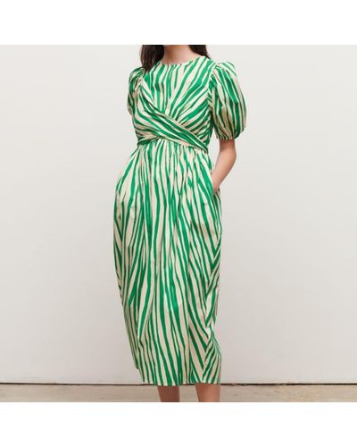 Jakke Penelope Dress Green Stripe