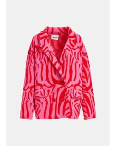 Essentiel Antwerp Figer Taille tailleur en tricot - Rouge