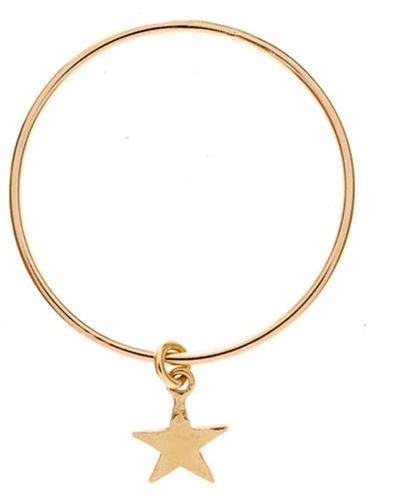 Renné Jewellery Renne Jewellery 9 Carat Gold 25Mm Bangle And 9 Carat Gold Star Charm - Metallizzato