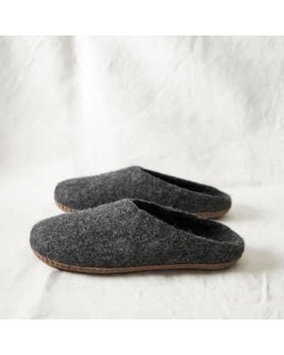 Aura Que Handgefertigte öko-filz-pantoffeln mit wildledersohle - Mehrfarbig