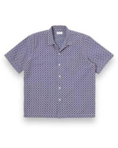 Universal Works Road Shirt 30653 Tile 1 Cotton - Purple