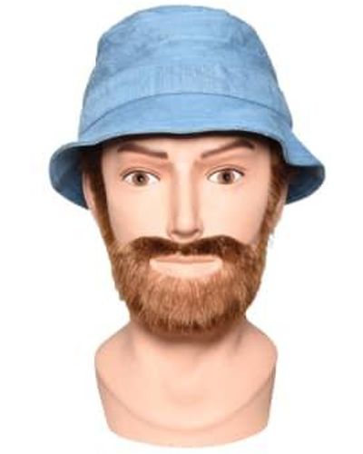 Universal Works Bucket hat handloom pale indigo p26054 - Blau