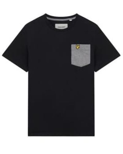 Lyle & Scott Contrast Pocket T-shirt Jet / Gunmetal Large - Black
