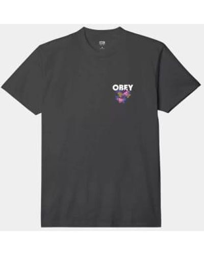 Obey Floral garden t -shirt - Schwarz