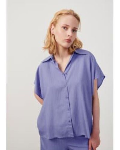 American Vintage Okyrow Shirt Iris Xs/s - Blue