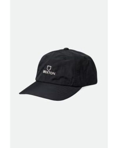 Brixton Alpha White Vintage Wash Lp Cap One Size - Black