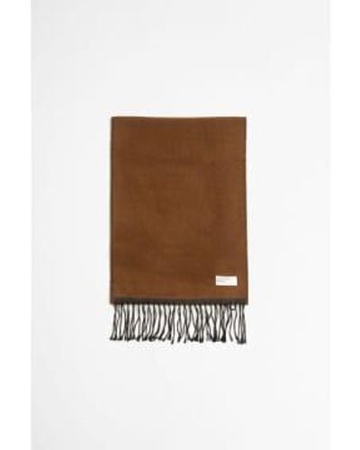 Universal Works Double Sided Scarf /charcoal Us - Brown